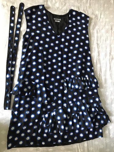 Robe moschino volants noire - moschino,