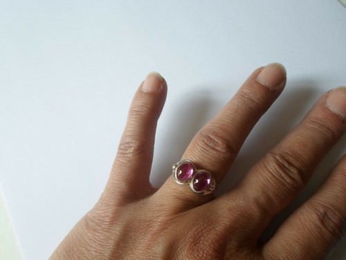 Bague argent massif - massif,, duo
