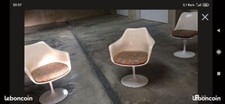 salon knoll 2 fauteuils tulipe pivotant eero saarinen+ 1 chaise