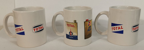 Lot anciens mugs huile total - lot,