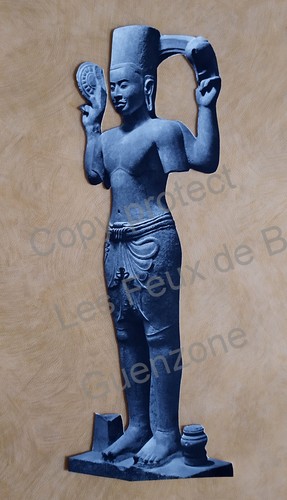 Statue art khmer - statue, decoupage