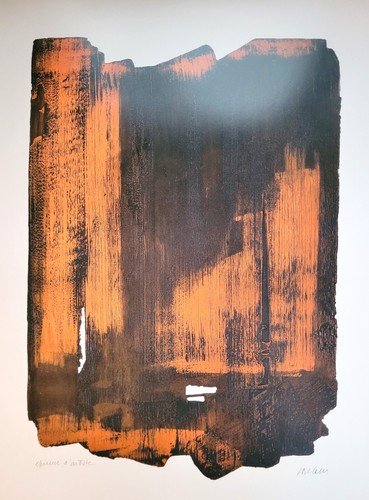 Affiche pierre soulages eau - pierre,