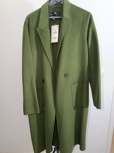 Zara woman manteau long vert - woman,