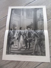 GRANDE GRAVURE LITHOGRAPHIE 1900 L. PHILIPPE DUC D ORLEANS  PALAIS ROYAL EN 1814