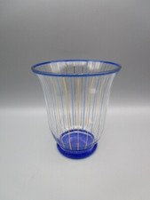 Vase vintage en cristal, bleu