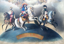 c. 1845 - GRAND JEU ANCIEN PUZZLE HISTORIQUE 42 x 32 - JOUET XIXe Gauthier 19e