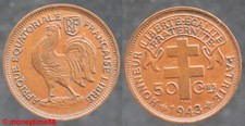 France colonies - Afrique Equatoriale Française - 50 cts 1943, en TTB-