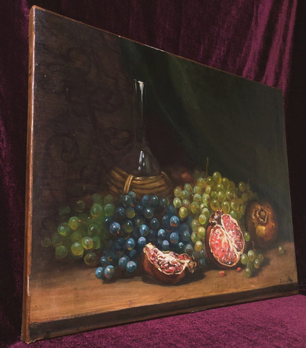 Tableau ancien peinture huile - tableau,