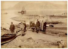 Polar Expedition, Members of the 1897 Second Expedition vintage albumen print 