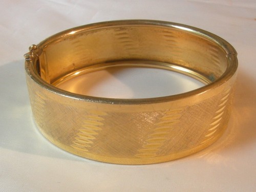 Bracelet jonc vintage plaque - bracelet,