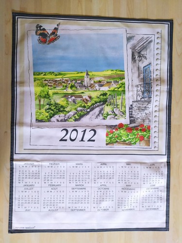 Calendrier tissu 2012 - calendrier,