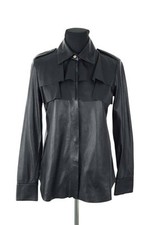Chemise en cuir noire Skiim M