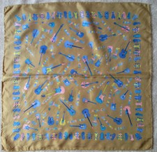 Foulard guitares soie tbeg - soie,