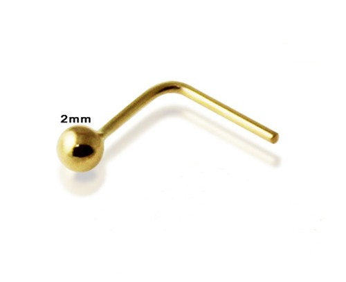 9ct jaune boule nez - nez, clou