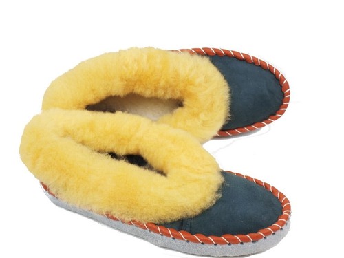 Chaussons 100 laine mouton - chaussons,