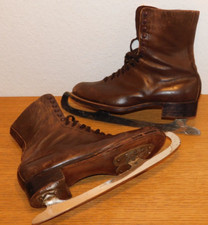 vintage PATINS à GLACE SUISSE ormond gerspach EN CUIR taille 43 patinage LEATHER