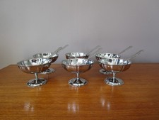 6 COUPES A GLACE & 6 CUILLERES