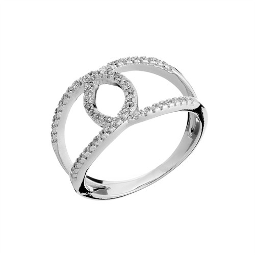 Silverly anneau bague zircone - bague,