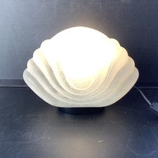lampe coquillage Italy 1970 Verre Effet Givré 