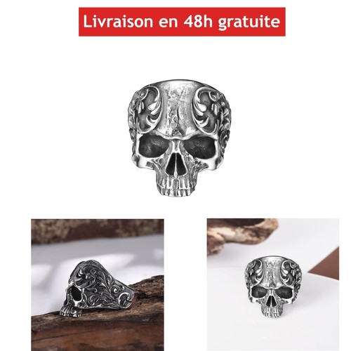 Bague homme tête mort - de,