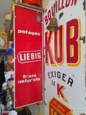 plaque  tôle publicitaire non émaillée  liebig idem bouillon kub