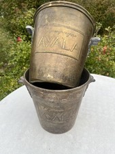 AYALA Champagne  Rare Lot 2 anciens seaux 1920 /Champagne  Laiton Bar Ice Bucket