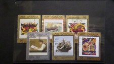 ART CANADA LOT timbres oblitérés TABLEAUX REID PELLAN LEDOUC VF used stamps