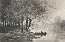 École de Barbizon Pantotypie Thiel ainé d'un fusain Smith (collection 9) 1877 