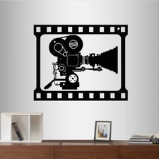 Vinyl Decal Retro Movie Camera