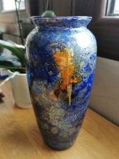 Vase balustre en verre laqué