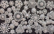 76 pcs Mixed Sliver Rhinestone Crystal Button Brooch Wedding Bouquet DIY Kit Lot