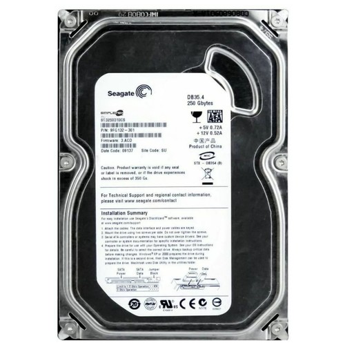 Hdd seagate disque dur 250 - dur, go