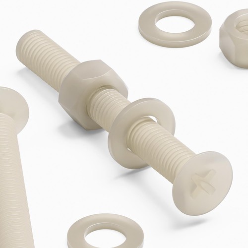 50x vis nylon tête fraisée