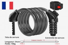 Antivol Vélo à Code 54cm -