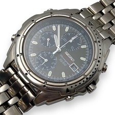Chronographe SEIKO 7T32-7C40 Homme Quartz Rond W43mm Titane Fabriqué au Japon...