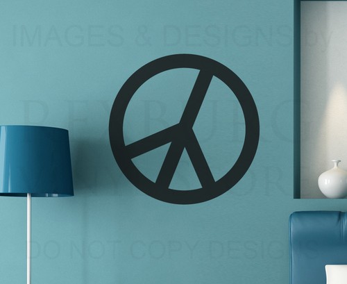 Peace sign large wall decal - large,