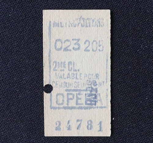 Ancien ticket paris métro - ancien,