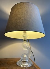 Superbe Lampe Dauphin En Cristal De Baccarat Bougeoir