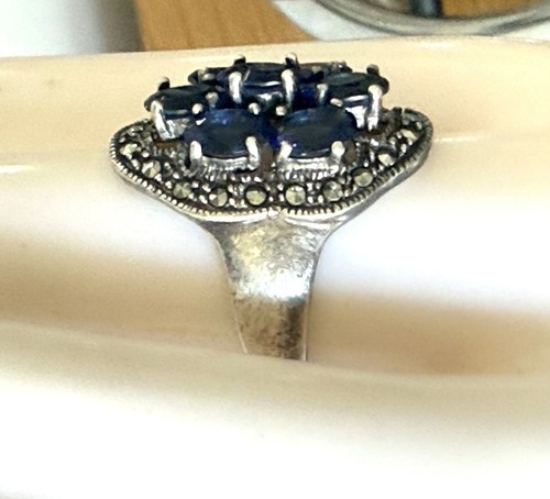 Bague marquise ancienne argent - marquise,