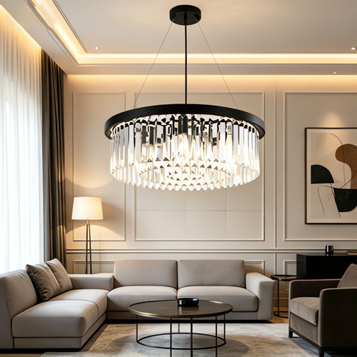 60cm luxe lustre cristal - lustre,