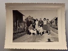Photo ancienne snapshot  - famille chien gendarme en tenue