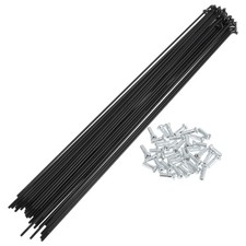 36 Rayons vélo 14G 273mm en acier carbone noir pour roue vélo