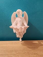 Rare Ancien Bénitier ange et