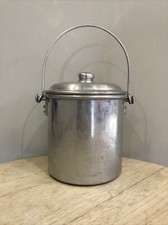 Ancien Petit Pot avec Couvercle en Aluminium Gamelle De Transport-1 L