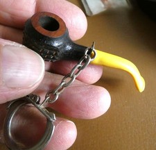 Ancien porte clé Pipe Bois et
