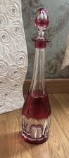 Carafe Cristal Couleur Rouge Saint Louis Où Saint Lambert Non Baccarat 