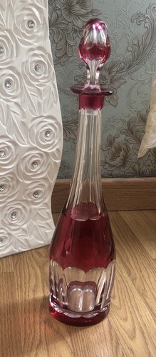 Carafe cristal couleur rouge - carafe,