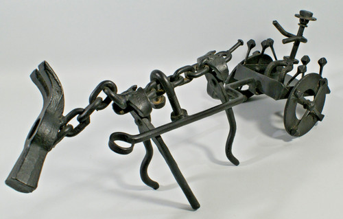 Charrette cheval metal - charrette, et