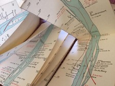 Carte Ancienne :navigation fluviale de Paris a la mer par lecanal de Tancarville
