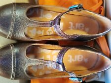 Escarpins ART salomé Harlem en cuir gris /café vieilli à talons Point 36 - 